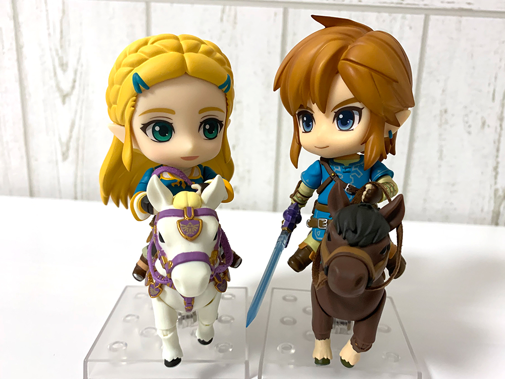 ねんどろいどゼルダとリンク。馬に乗る。1
